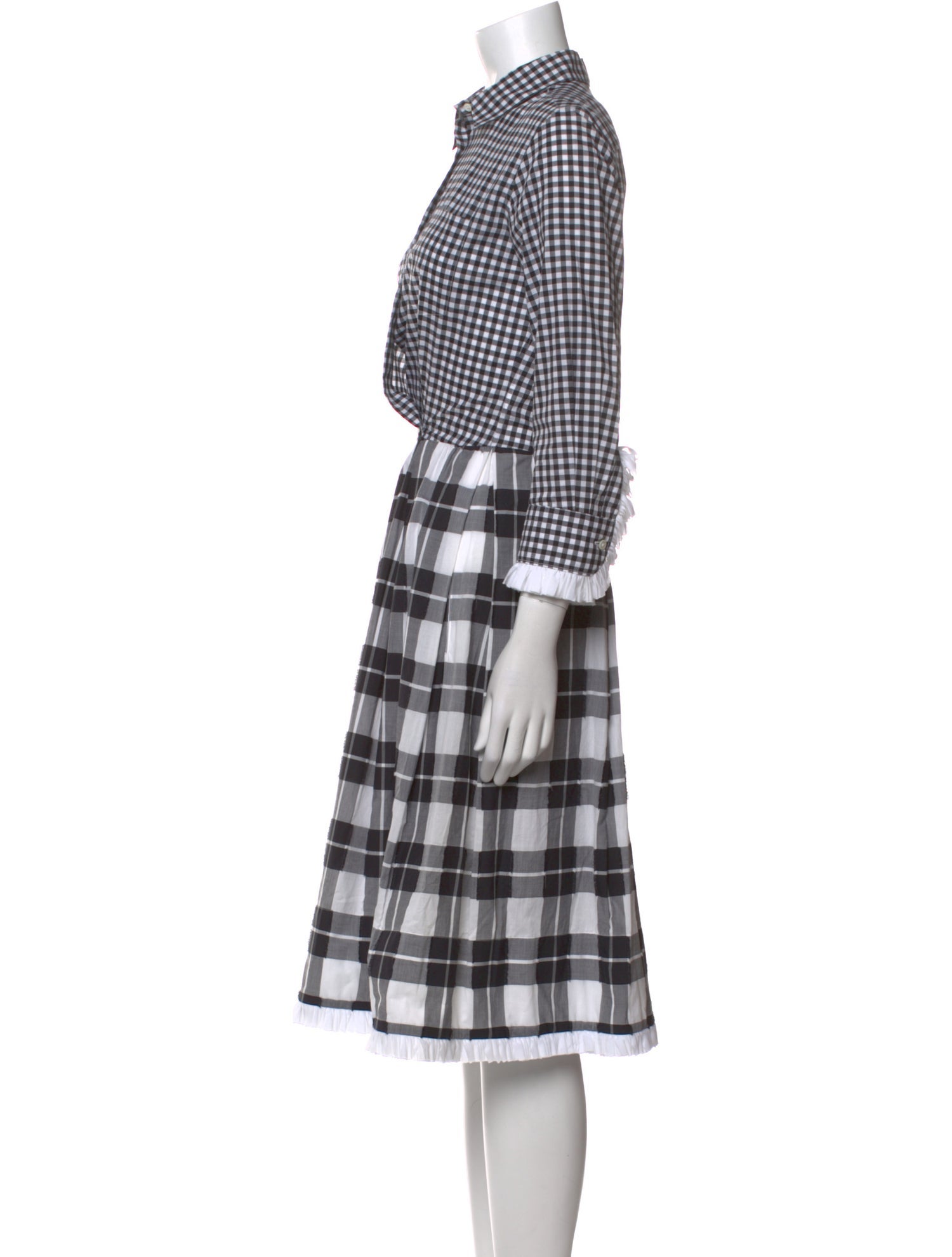 Sara Roka Plaid Print Midi Length Dress w/ Tags
