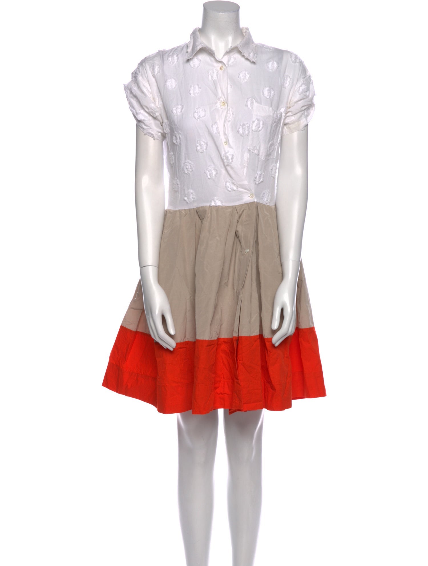 Sara Roka Colorblock Pattern Mini Dress