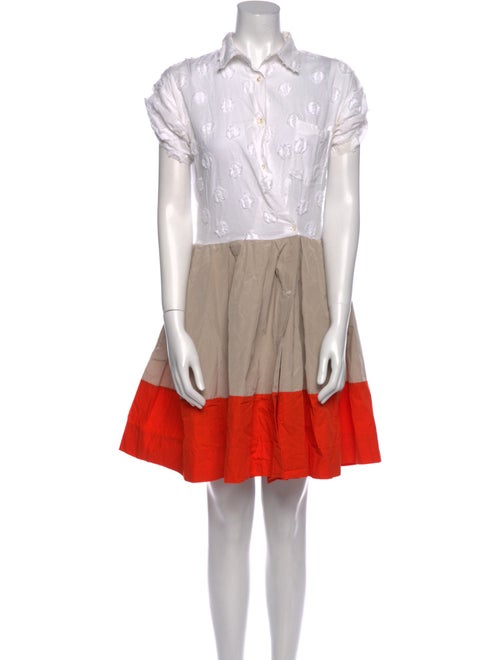 Sara Roka Colorblock Pattern Mini Dress