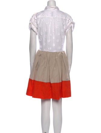 Sara Roka Colorblock Pattern Mini Dress