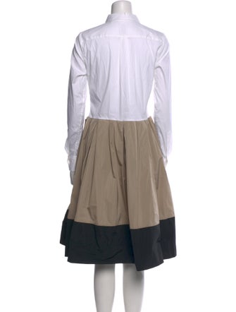 Sara Roka Colorblock Pattern Midi Length Dress