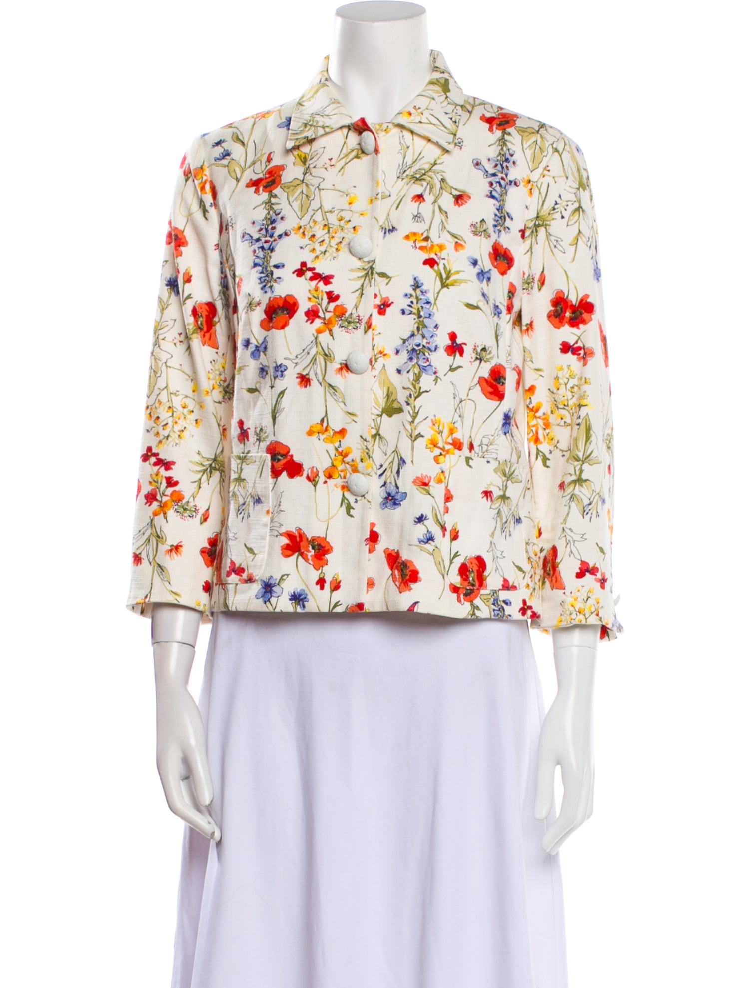 Sara Roka Floral Print Blazer