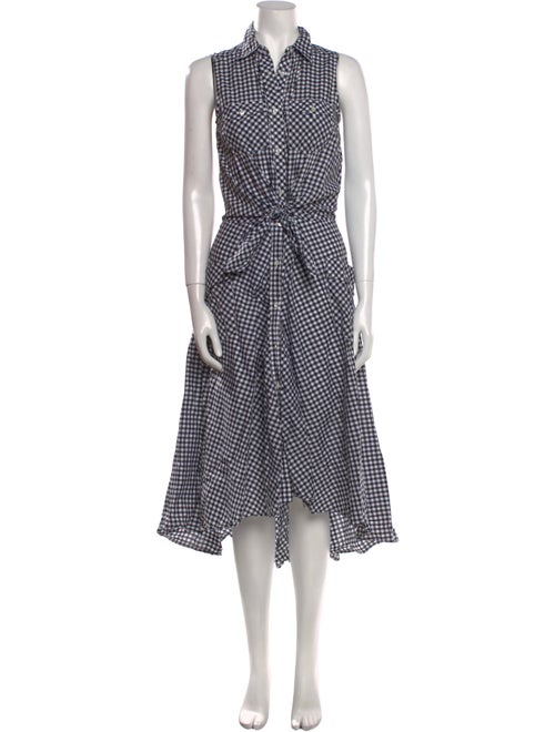 Sara Roka Plaid Print Long Dress