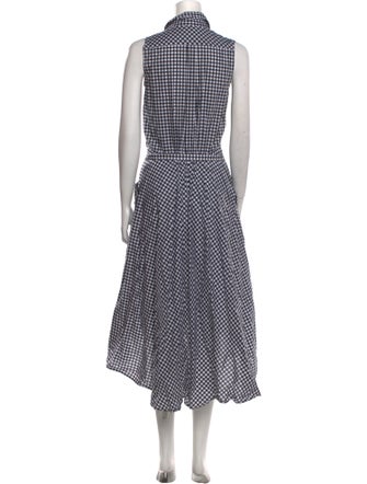 Sara Roka Plaid Print Long Dress