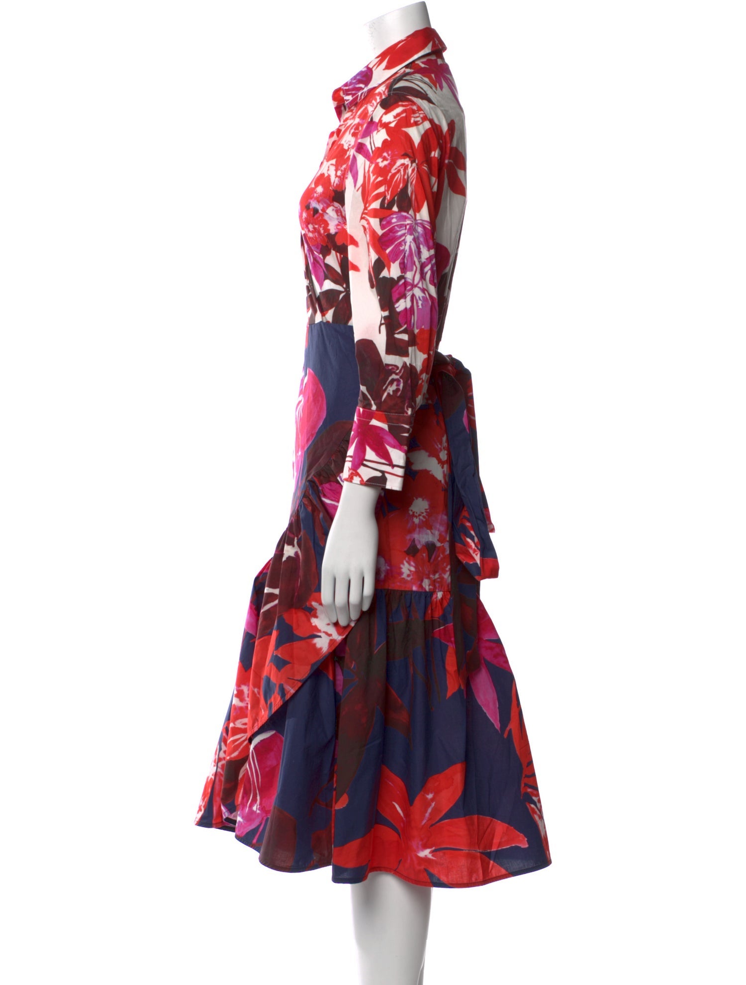 Sara Roka Floral Print Midi Length Dress w/ Tags