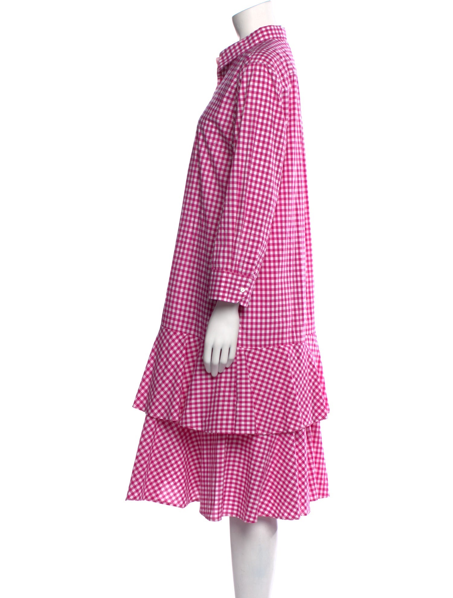 Sara Roka Plaid Print Midi Length Dress