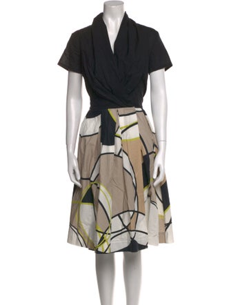 Sara Roka Printed Knee-Length Dress