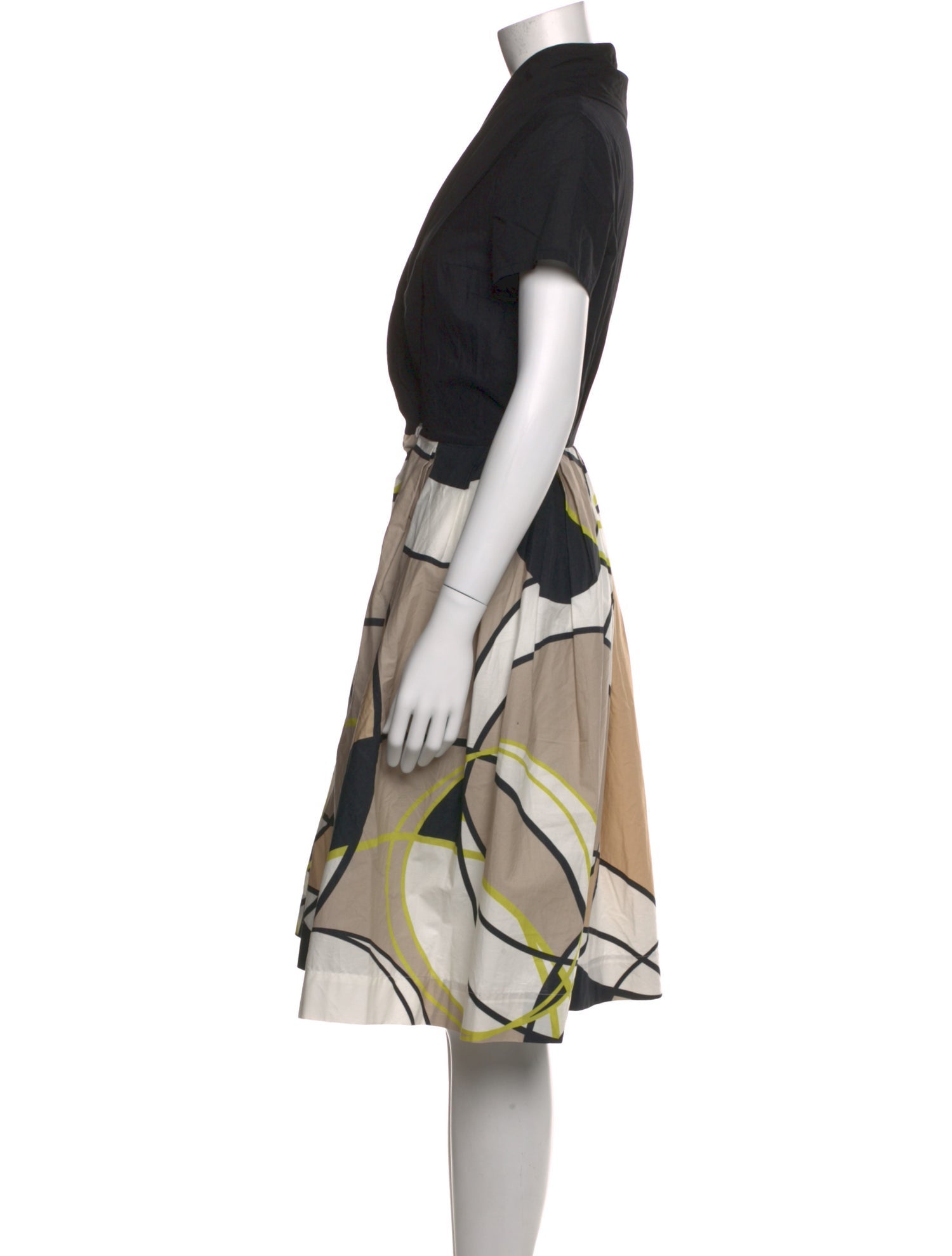 Sara Roka Printed Knee-Length Dress