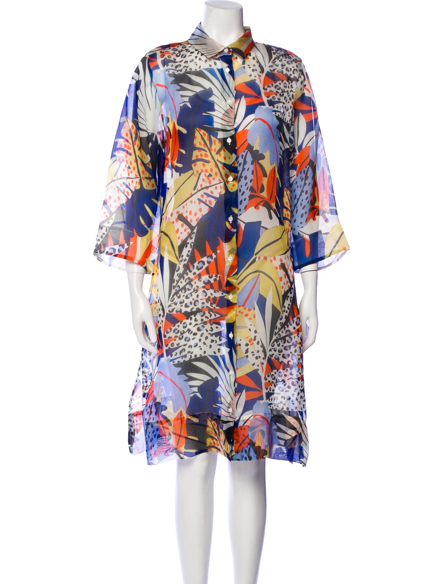Sara Roka Floral Print Knee-Length Dress