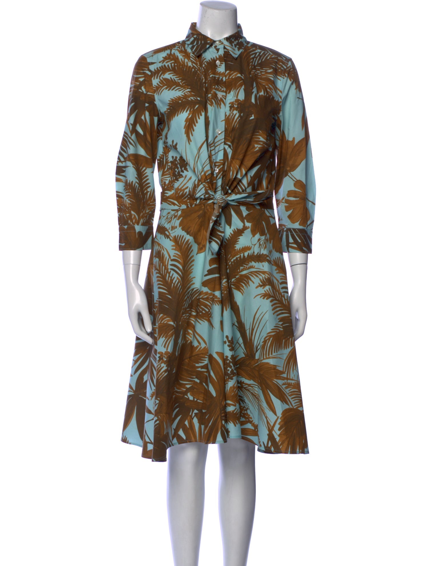 Sara Roka Floral Print Knee-Length Dress