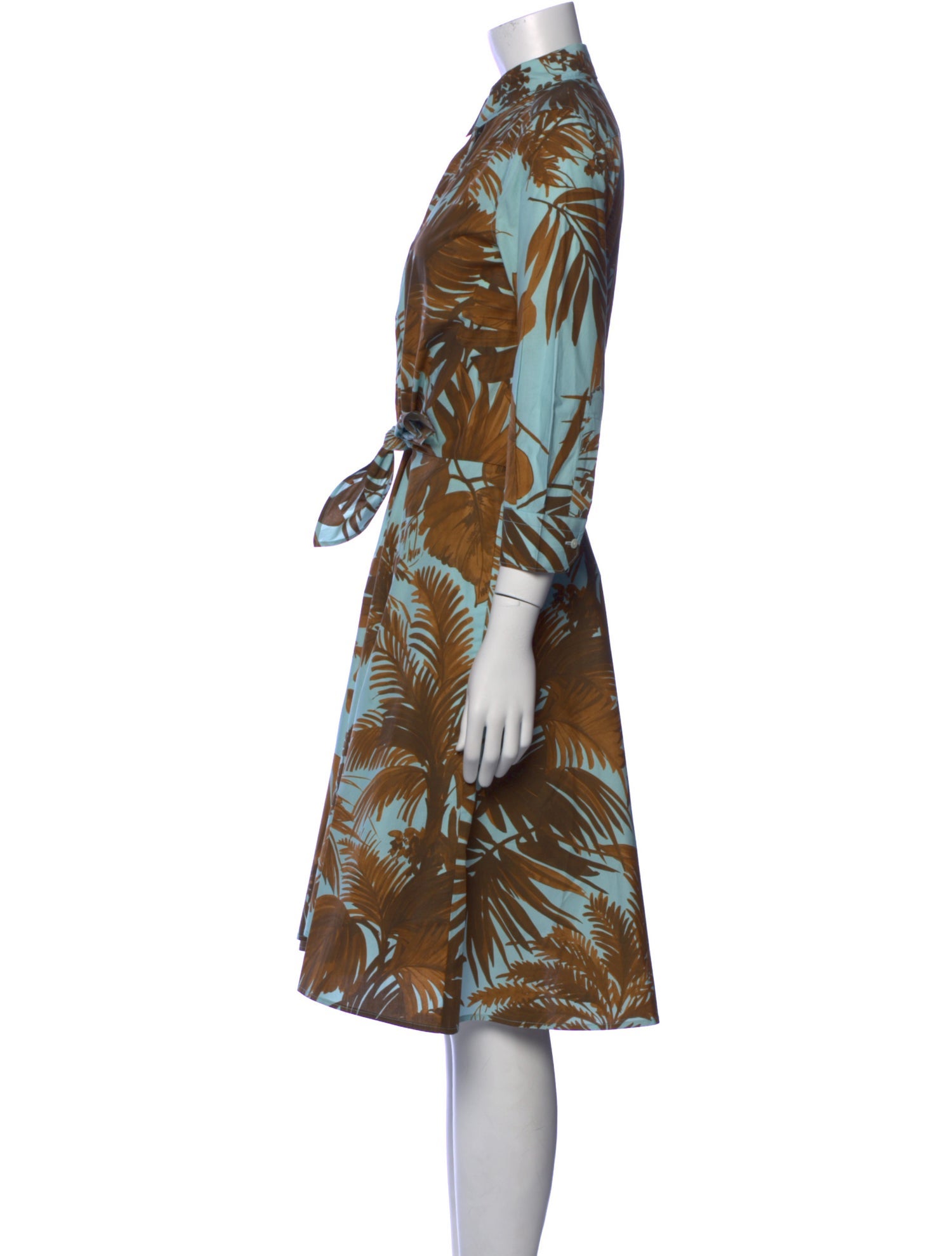 Sara Roka Floral Print Knee-Length Dress