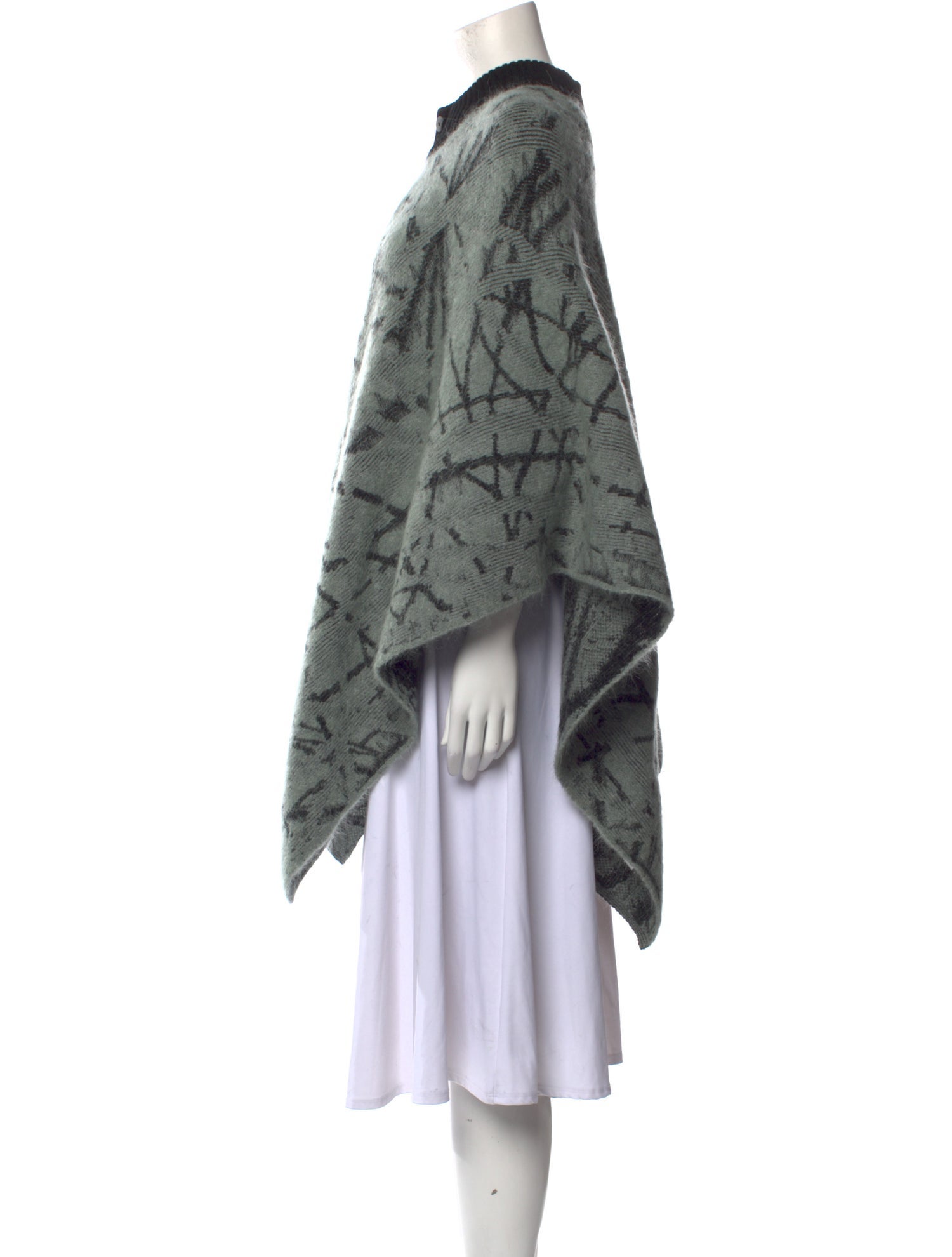 Sarah Pacini Printed Mock Neck Sweater