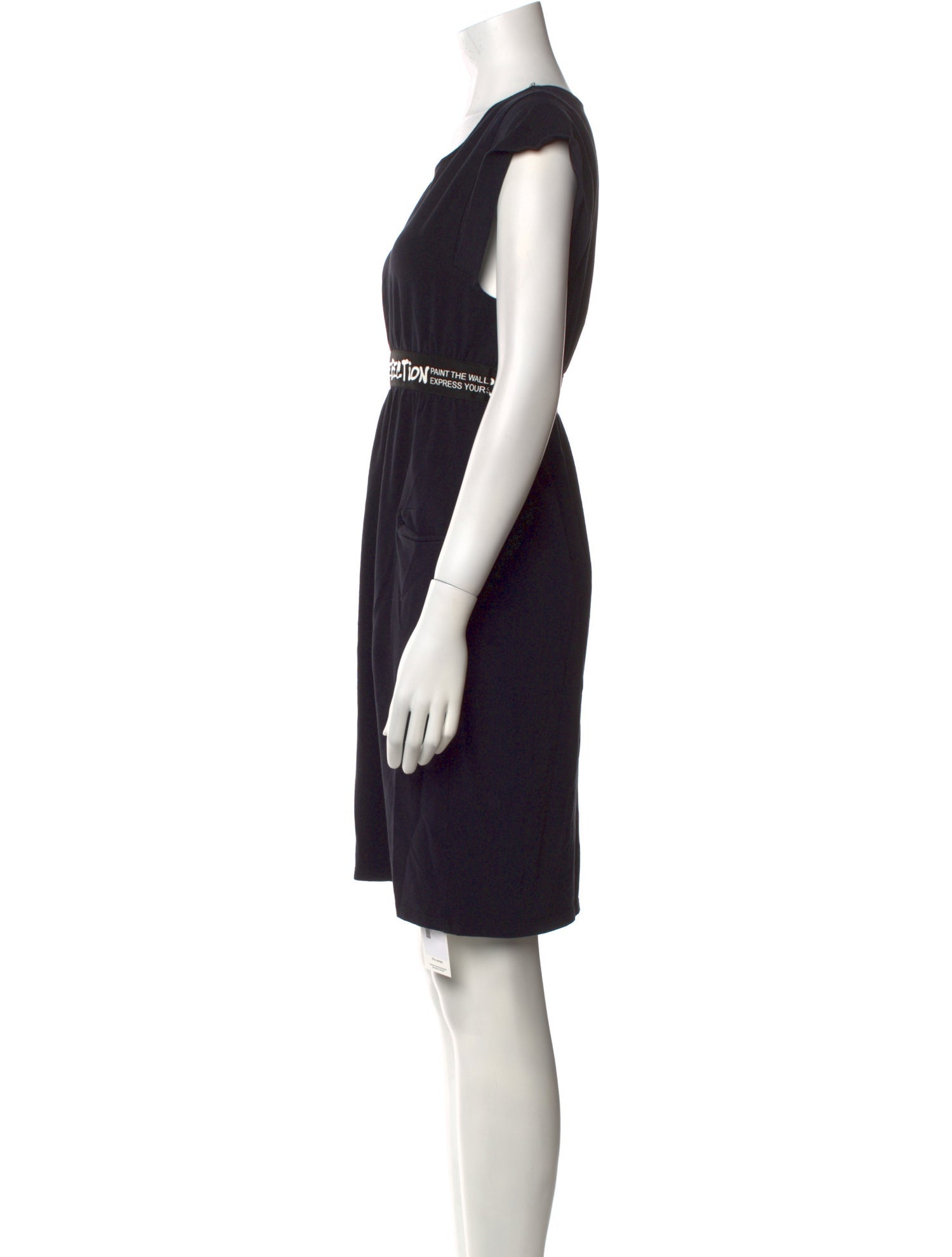 Sarah Pacini Scoop Neck Mini Dress
