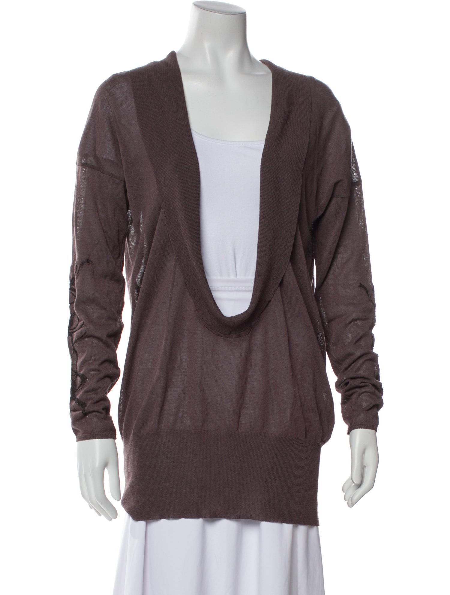 Sarah Pacini Plunge Neckline Sweater