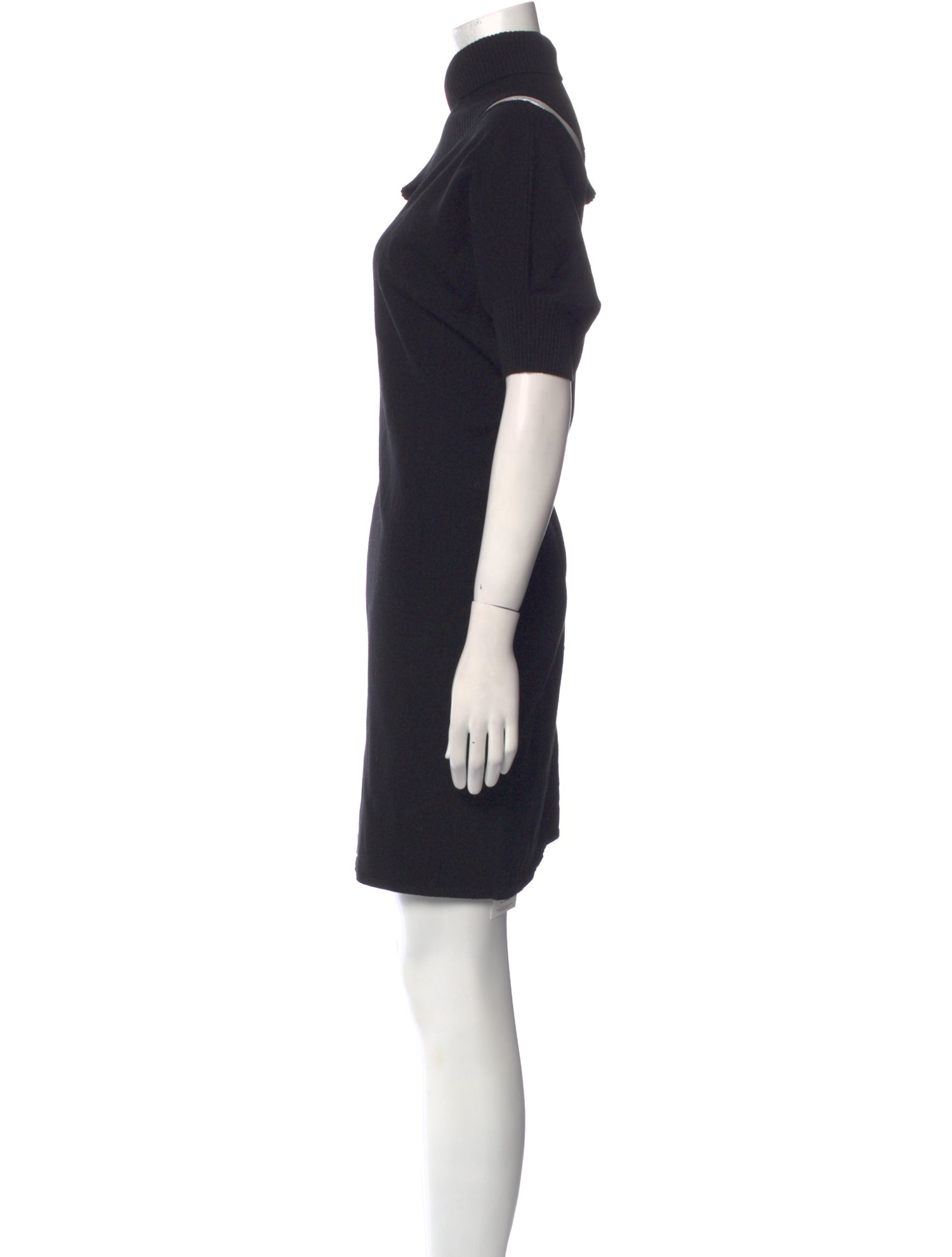 Sarah Pacini Turtleneck Mini Dress