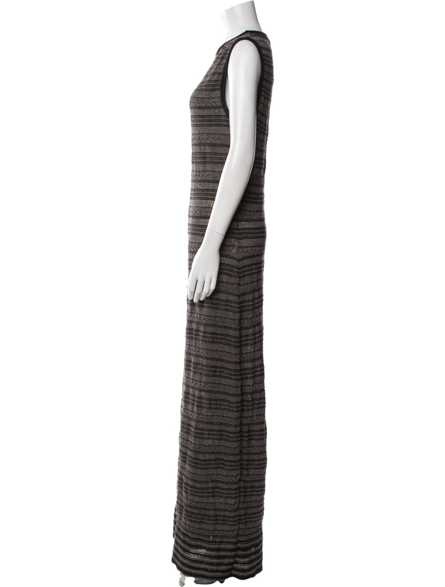 Sarah Pacini Striped Long Dress
