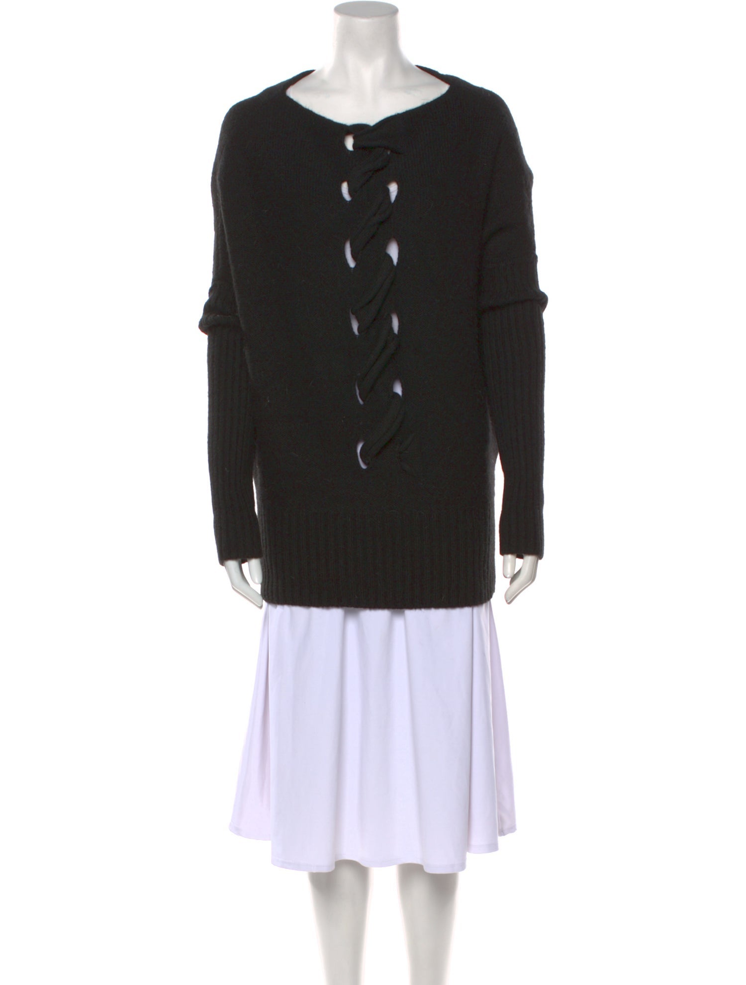 Sarah Pacini Wool Scoop Neck Sweater