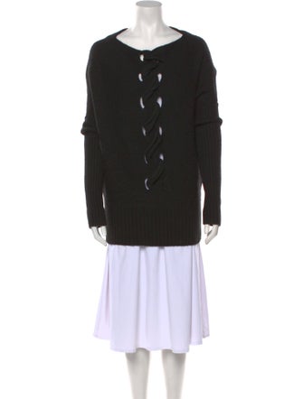 Sarah Pacini Wool Scoop Neck Sweater