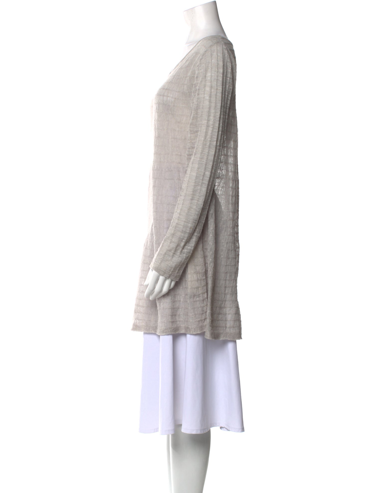 Sarah Pacini Linen V-Neck Sweater