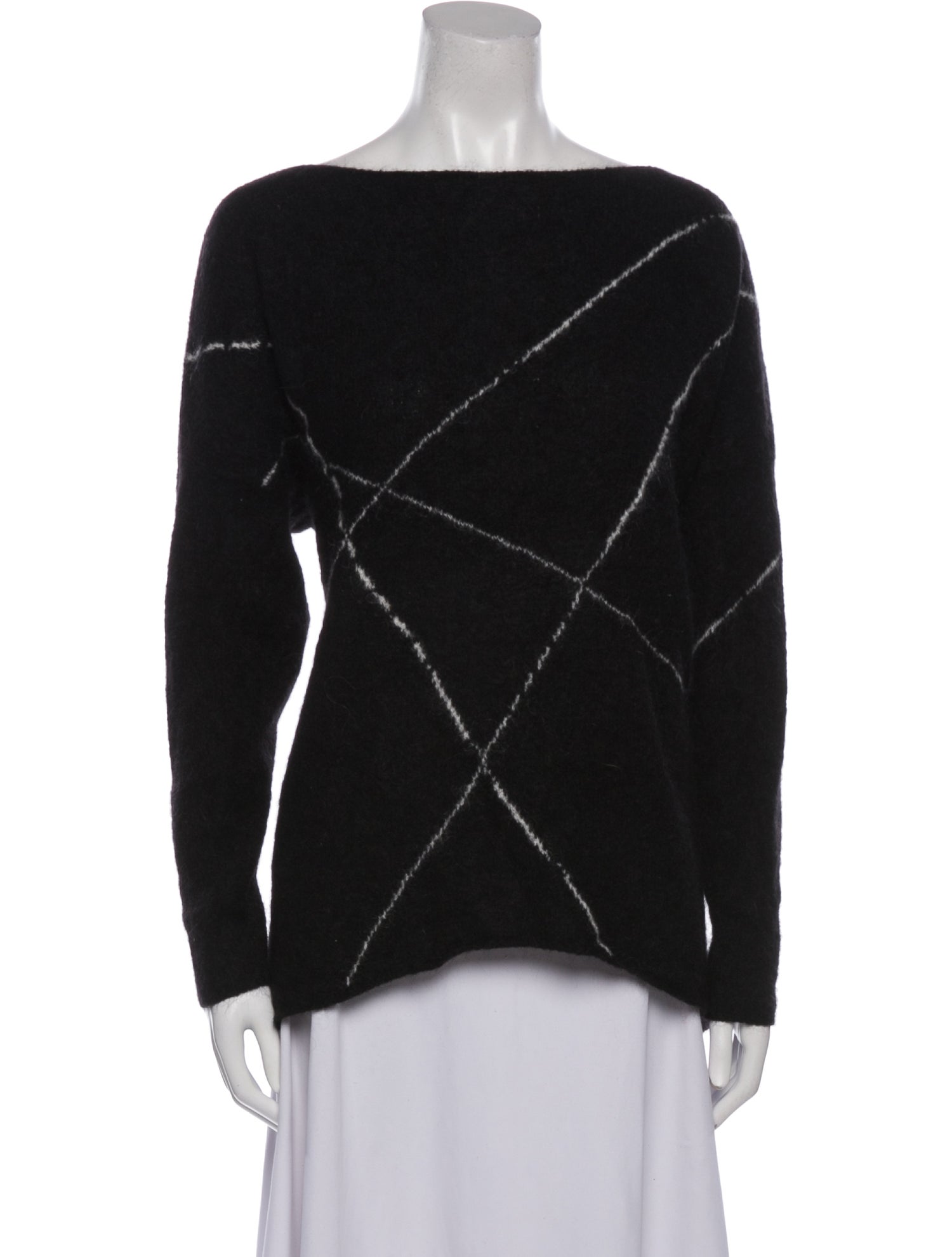 Sarah Pacini Merino Wool Bateau Neckline Sweater