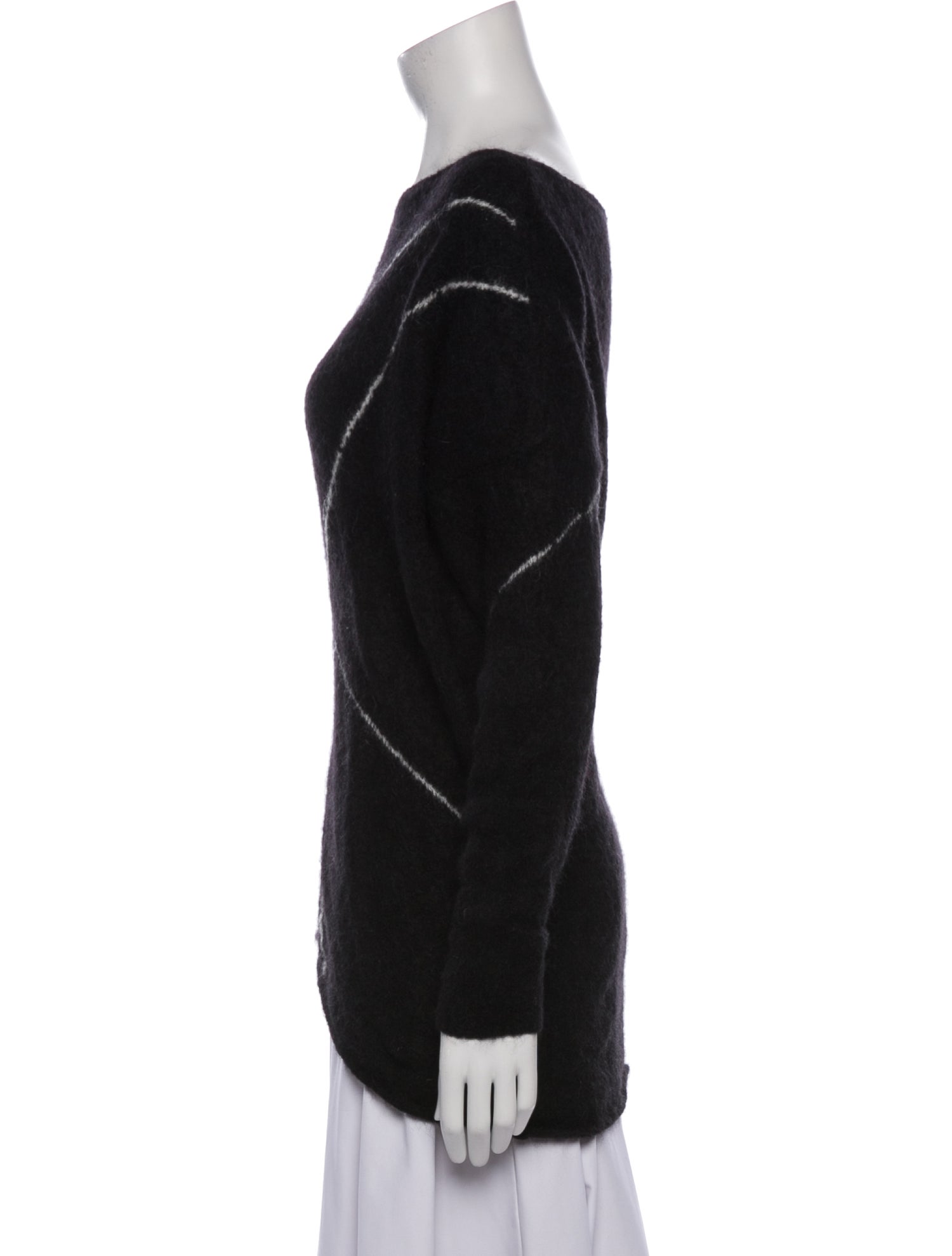 Sarah Pacini Merino Wool Bateau Neckline Sweater