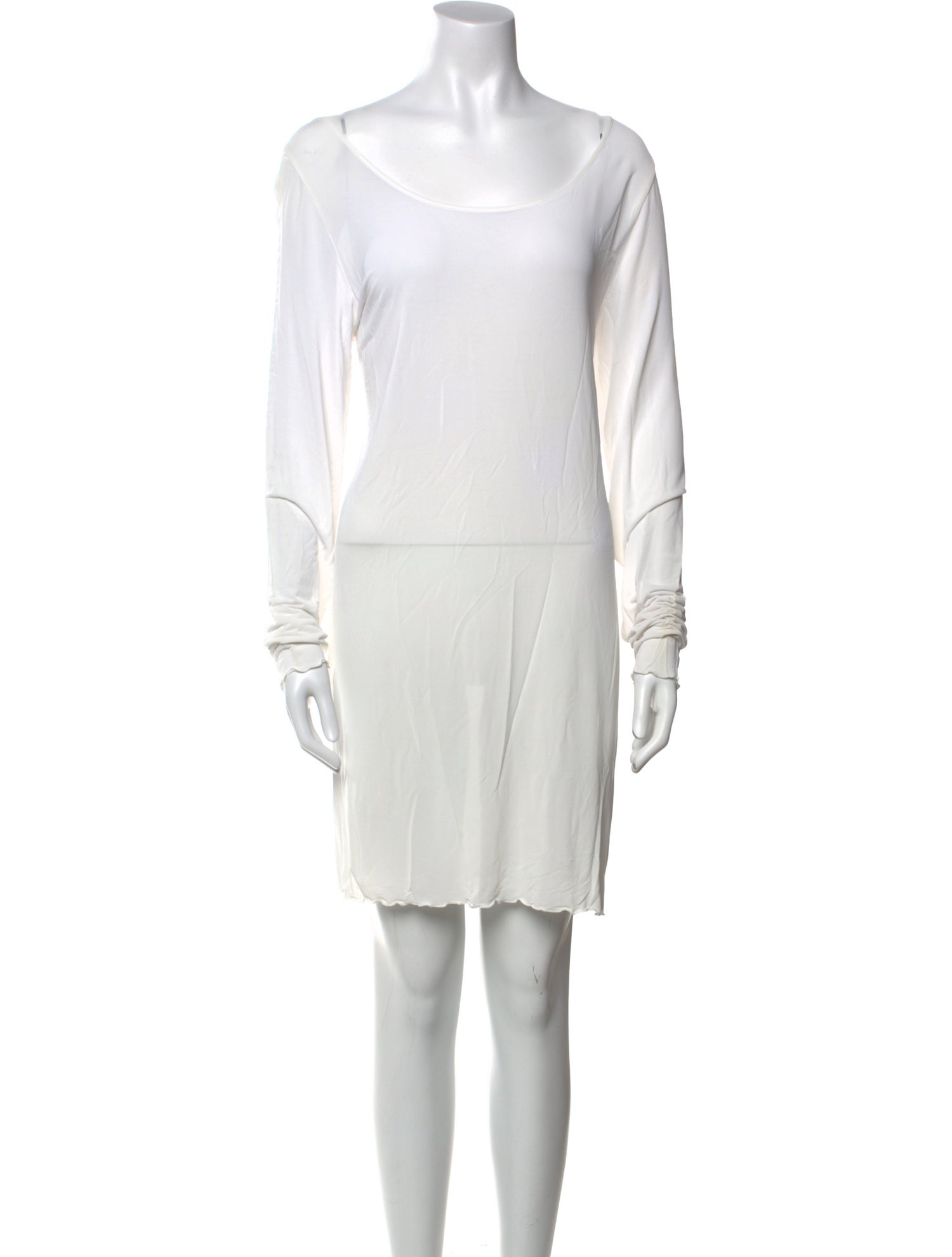Sarah Pacini Scoop Neck Mini Dress