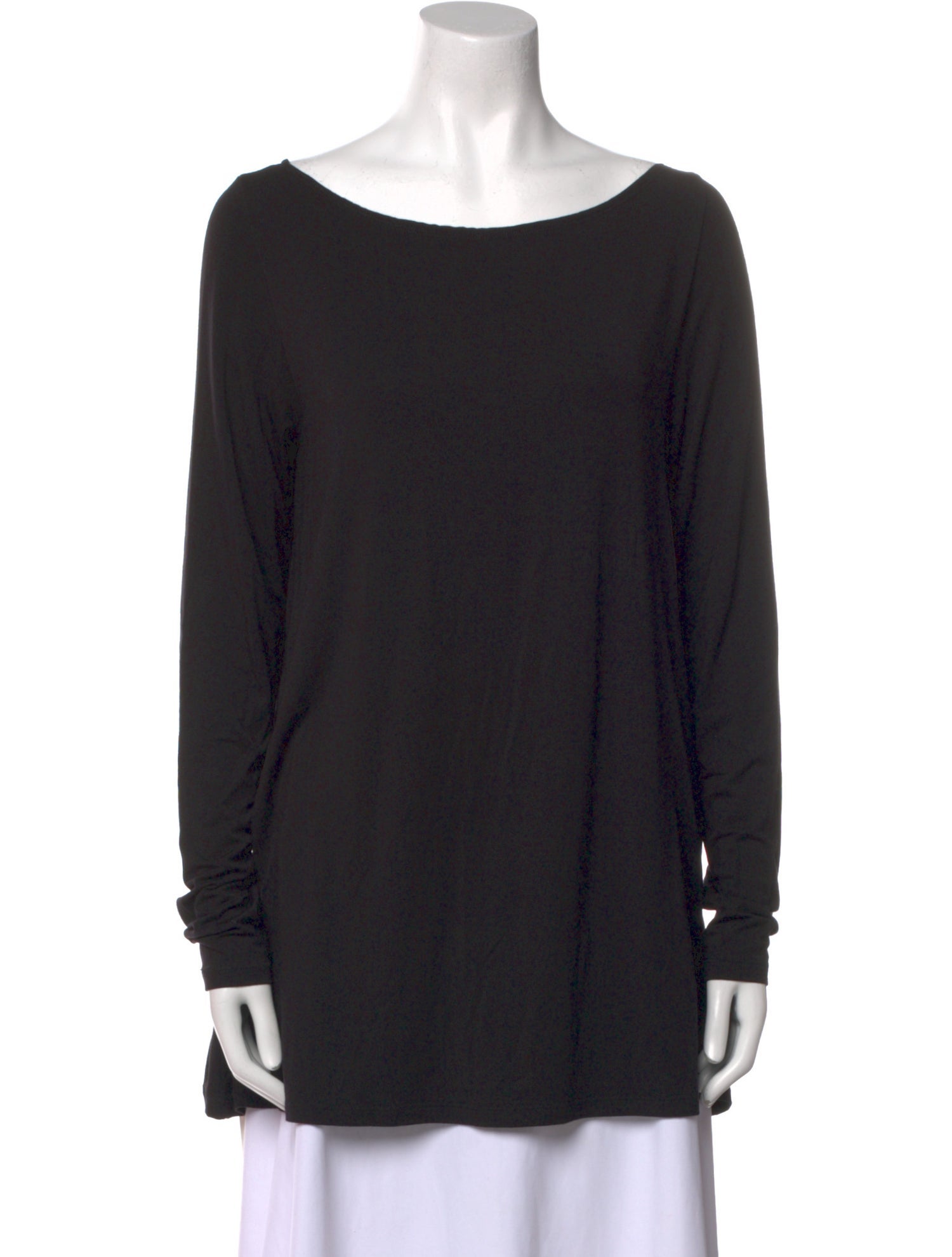 Sarah Pacini Bateau Neckline Long Sleeve Tunic