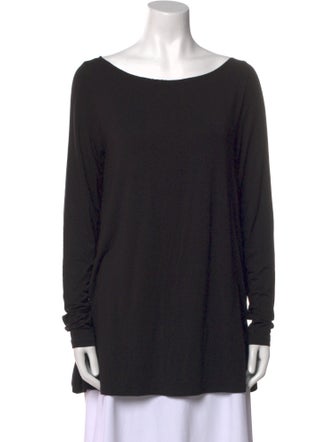 Sarah Pacini Bateau Neckline Long Sleeve Tunic