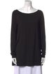 Sarah Pacini Bateau Neckline Long Sleeve Tunic