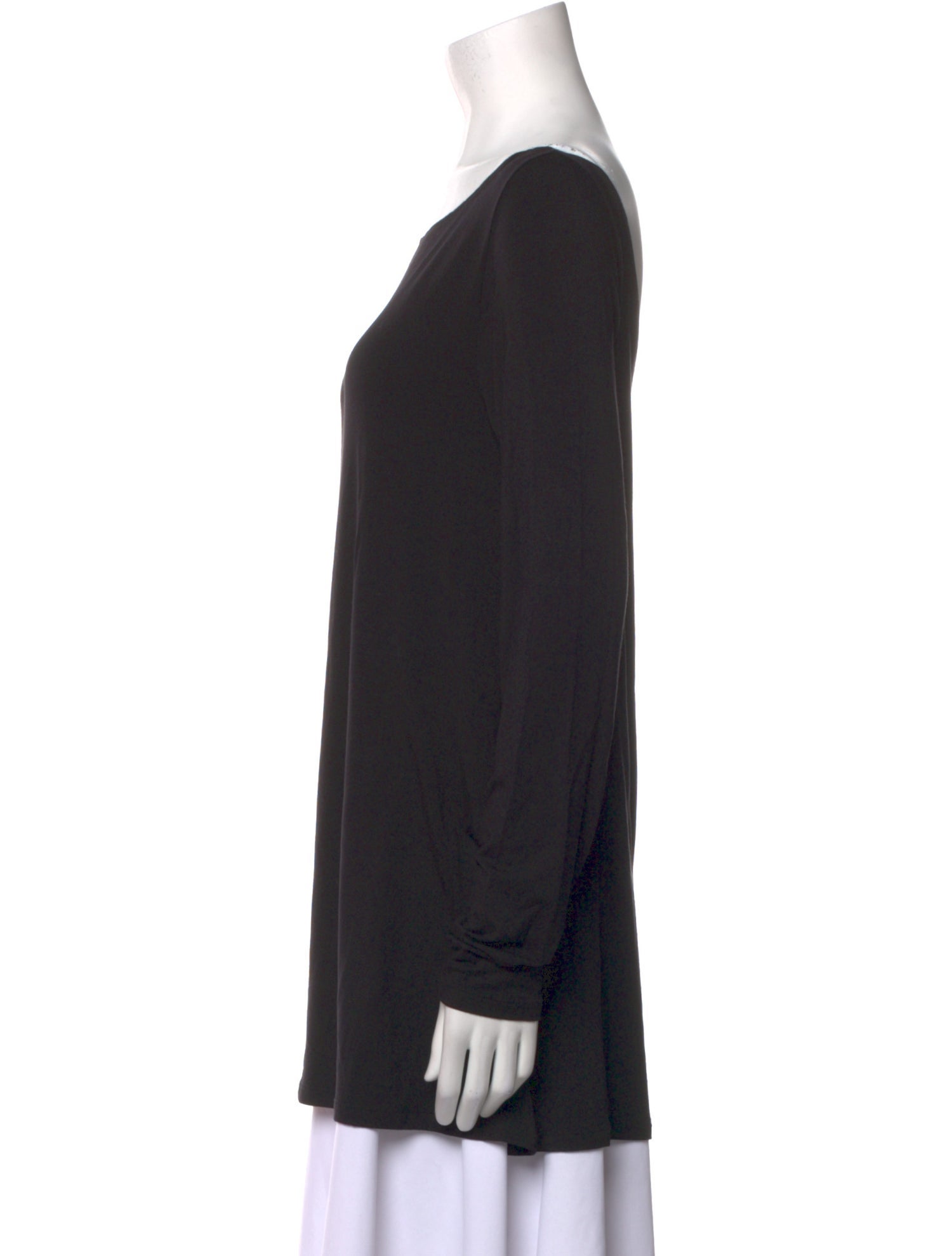 Sarah Pacini Bateau Neckline Long Sleeve Tunic