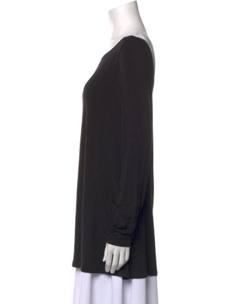 Sarah Pacini Bateau Neckline Long Sleeve Tunic
