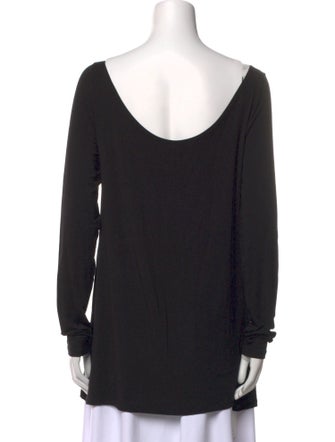 Sarah Pacini Bateau Neckline Long Sleeve Tunic