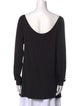 Sarah Pacini Bateau Neckline Long Sleeve Tunic