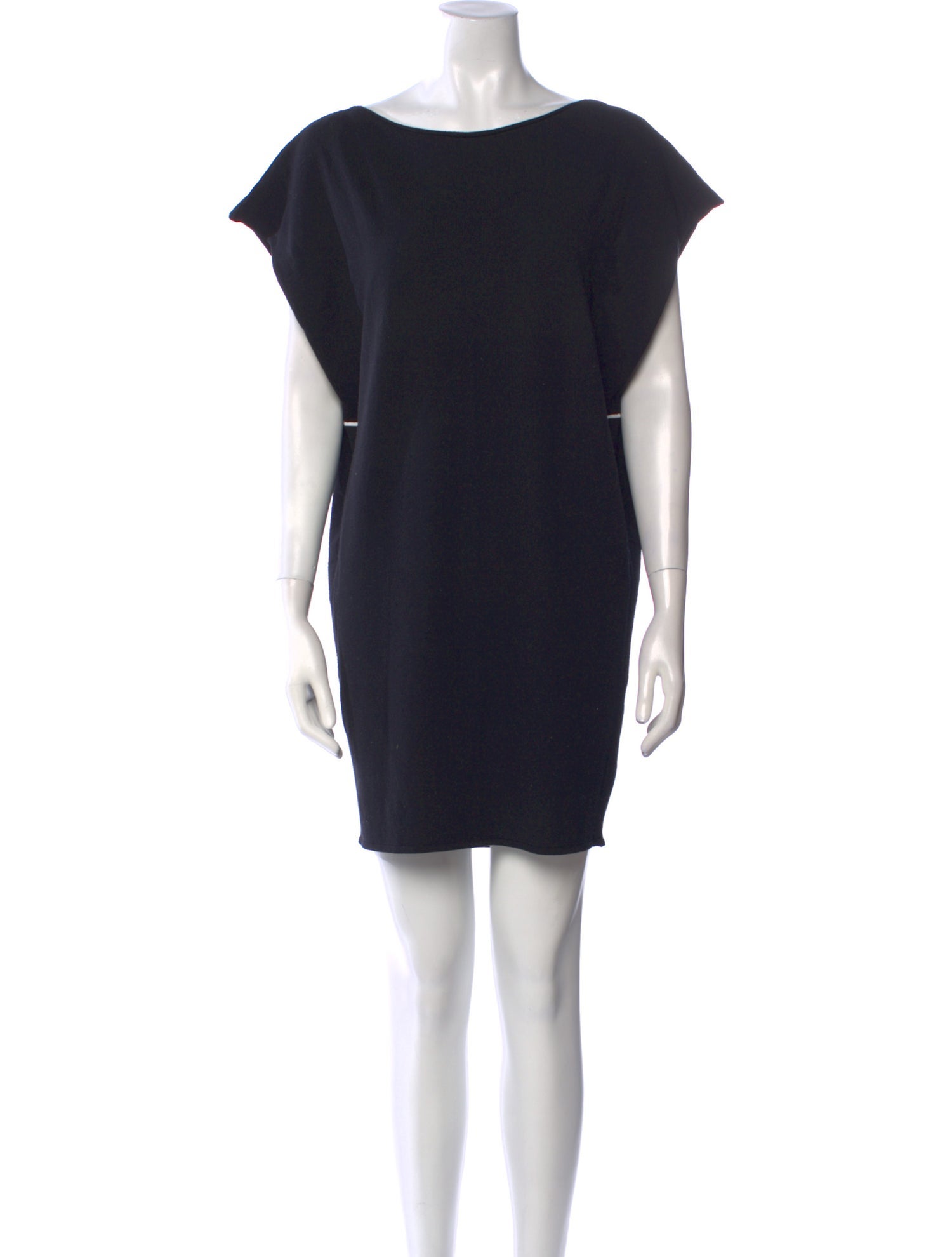 Sarah Pacini Bateau Neckline Mini Dress