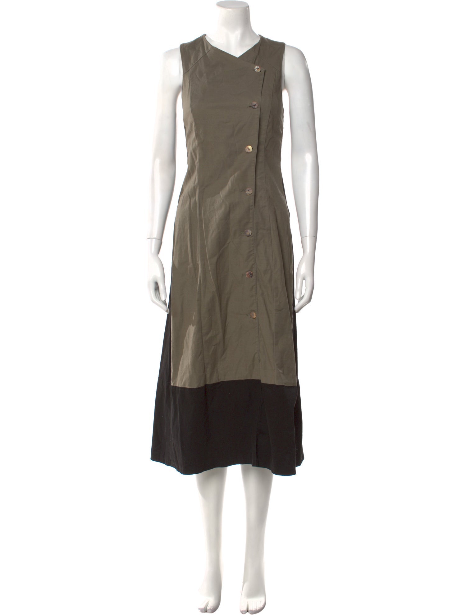 Sarah Pacini V-Neck Midi Length Dress