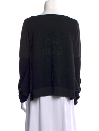 Sarah Pacini Colorblock Pattern Bateau Neckline Sweater