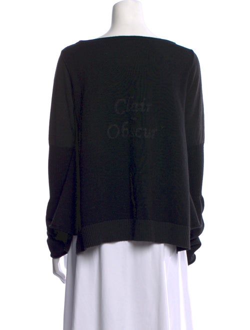 Sarah Pacini Colorblock Pattern Bateau Neckline Sweater