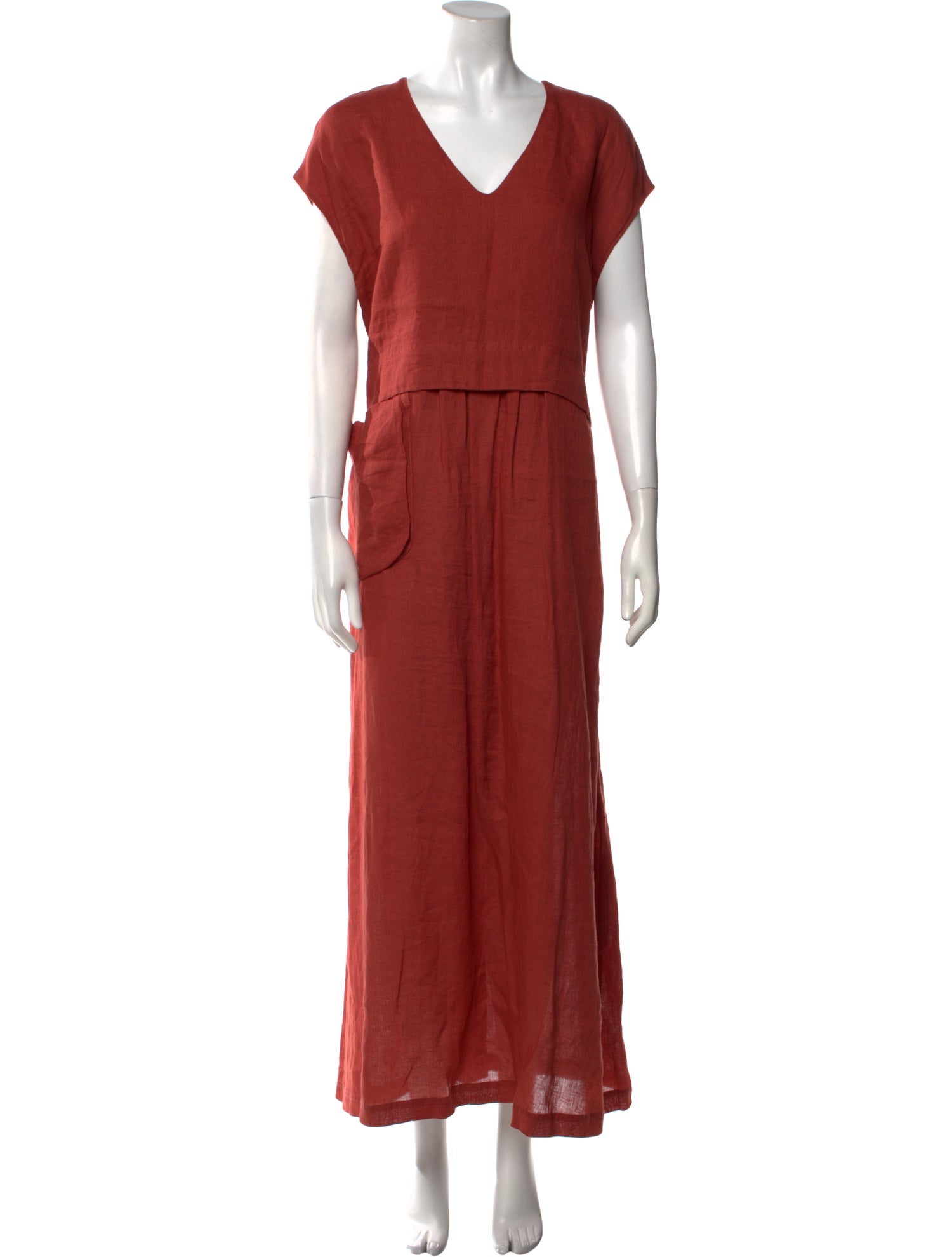 Sarah Pacini Linen Long Dress