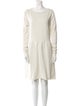 Sarah Pacini Bateau Neckline Knee-Length Dress