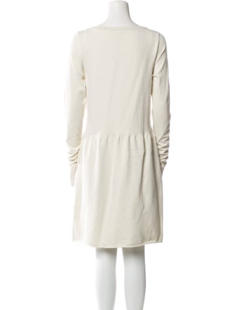 Sarah Pacini Bateau Neckline Knee-Length Dress