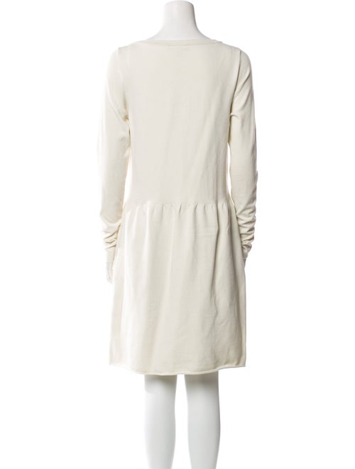 Sarah Pacini Bateau Neckline Knee-Length Dress