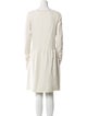 Sarah Pacini Bateau Neckline Knee-Length Dress
