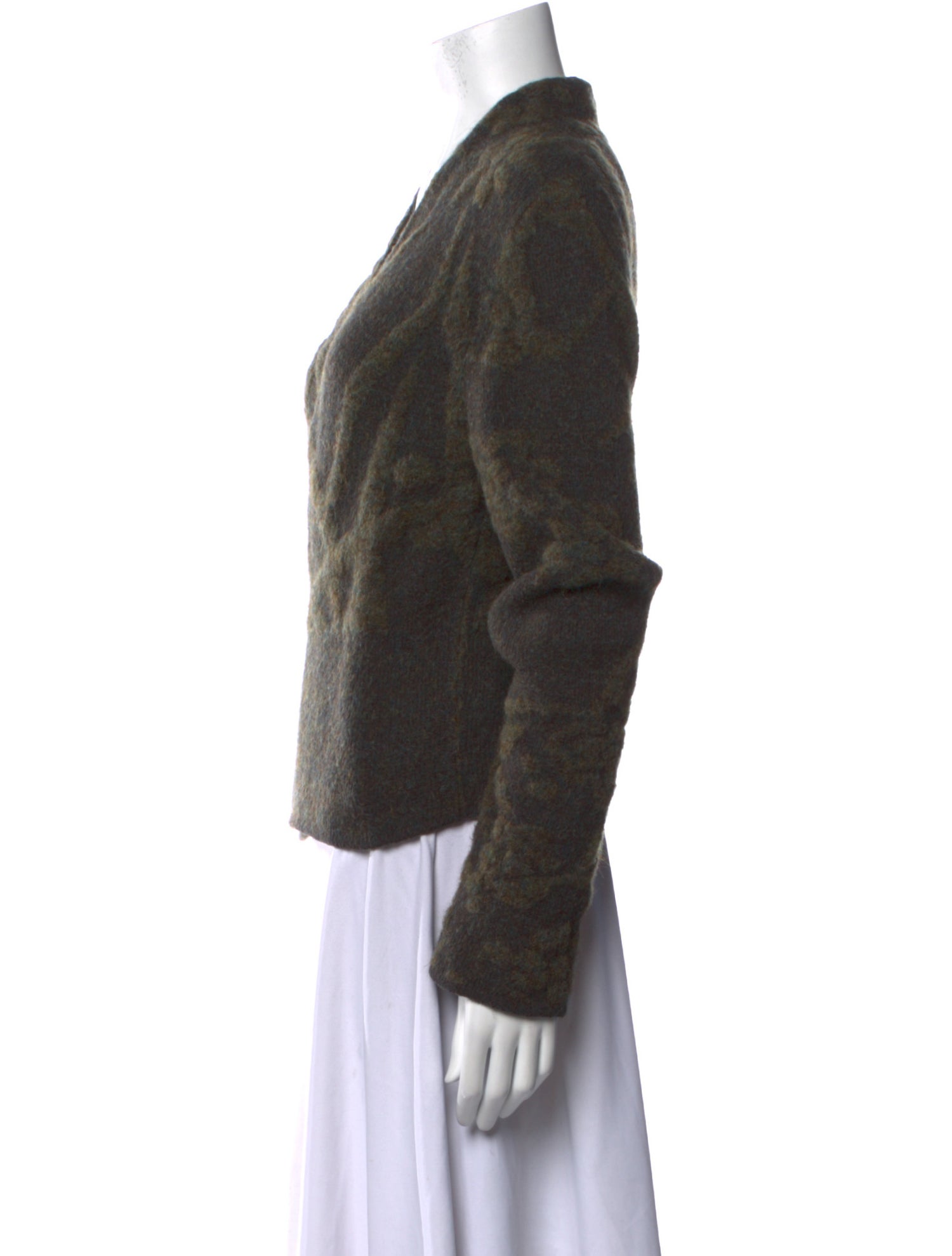 Sarah Pacini Printed V-Neck Sweater