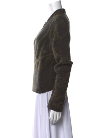 Sarah Pacini Printed V-Neck Sweater