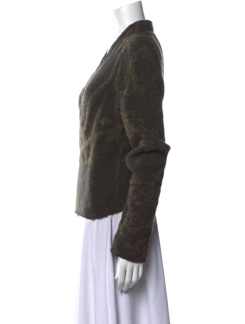 Sarah Pacini Printed V-Neck Sweater