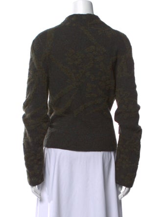 Sarah Pacini Printed V-Neck Sweater