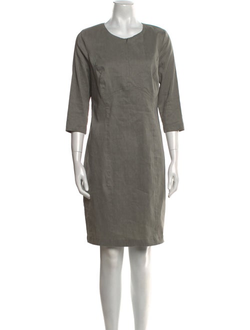Sarah Pacini Linen Knee-Length Dress