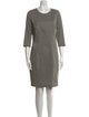 Sarah Pacini Linen Knee-Length Dress