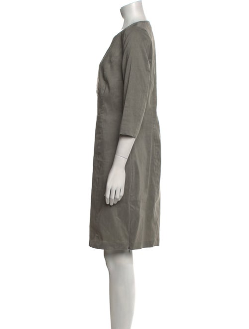 Sarah Pacini Linen Knee-Length Dress