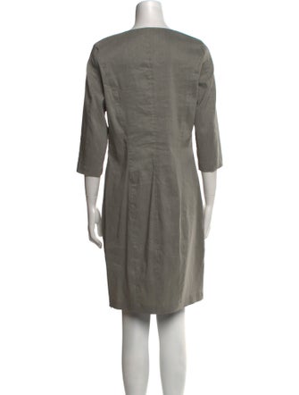 Sarah Pacini Linen Knee-Length Dress